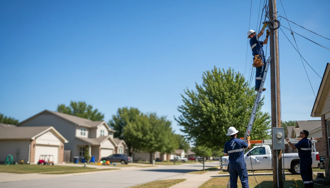 Residential electrician providing installation services in Elkins, AR